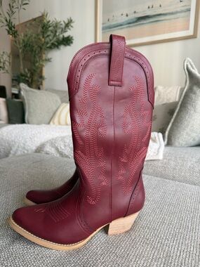 Burgundy Cowboy Boots